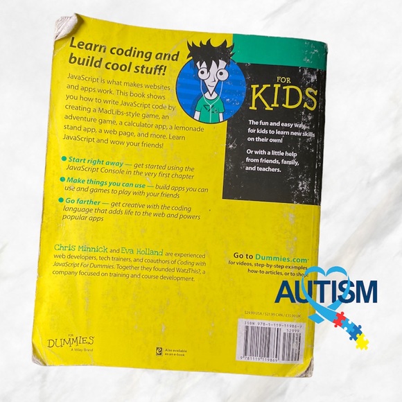 4/$12 💥 JavaScript for Kids for Dummies Coding Book (592) - Picture 6 of 8